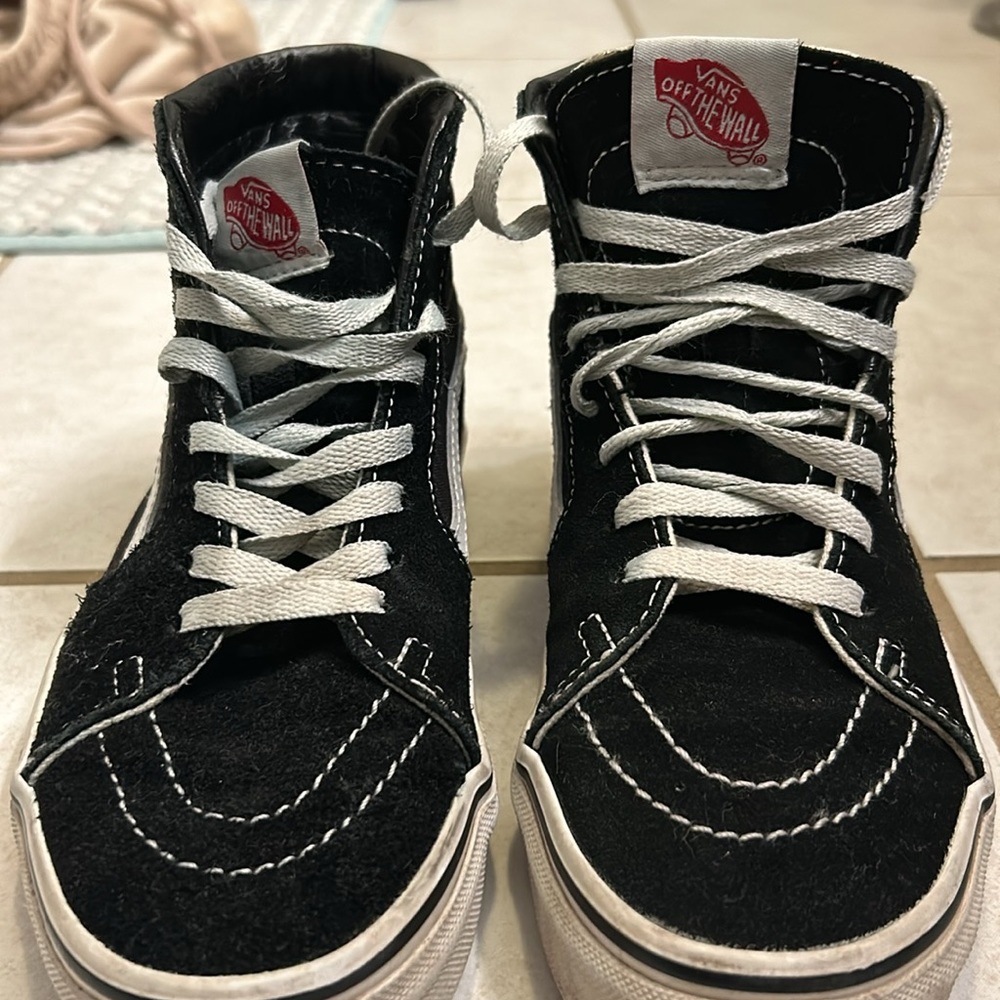 Black & White Hightop Vans - Picture 2 of 5